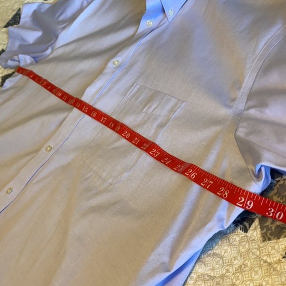 Land’s End Pinpoint Oxford Short Sleeve Shirt - Picture 5 of 12
